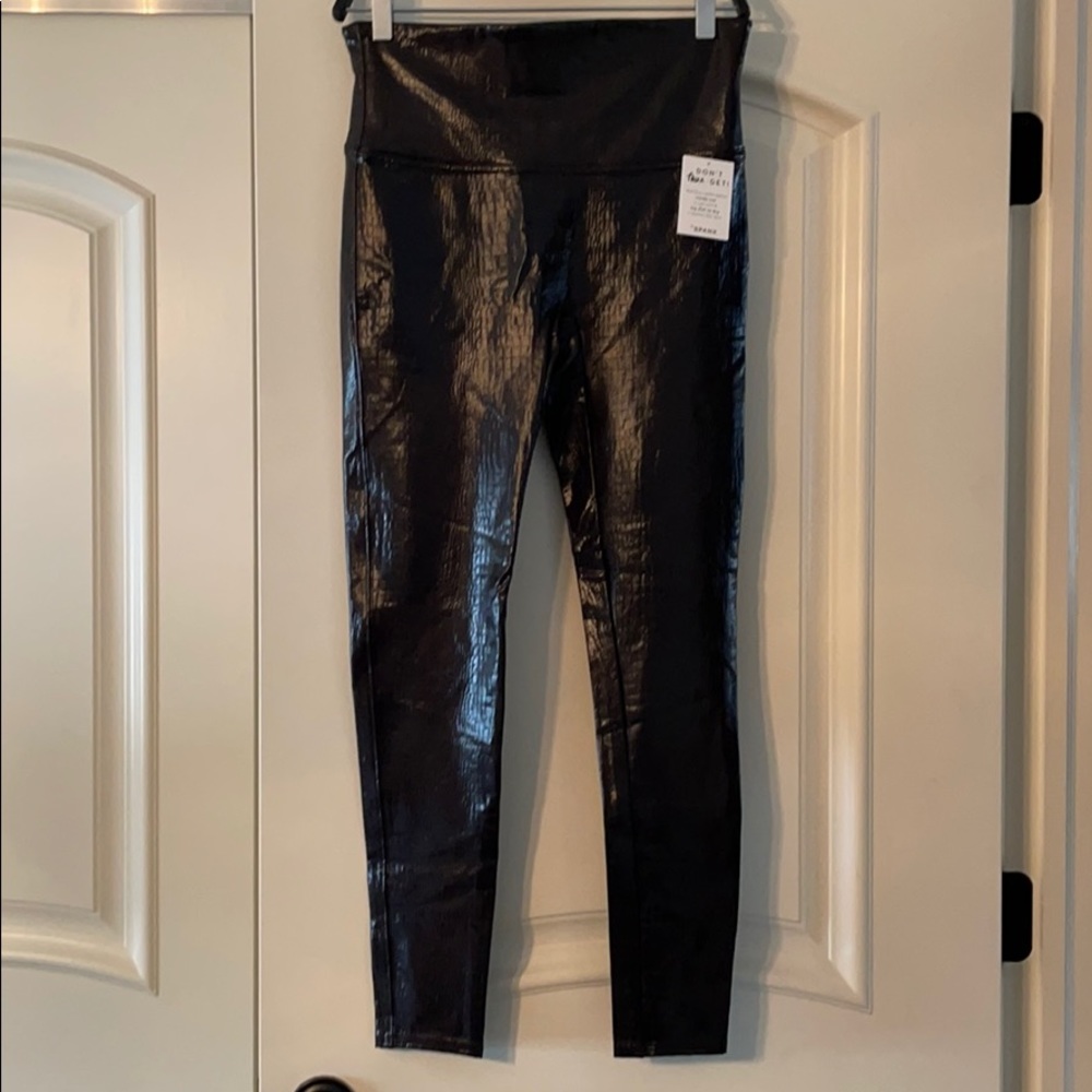 New Spanx Wash Faux Leather - Chocolate Croc